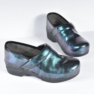Dansko XP Clogs Iridsescent Black, Teal, Purple size 36